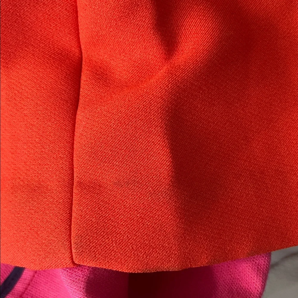 Anthropologie Tailored Chic‎ Vibrant Orange  Trench Coat
